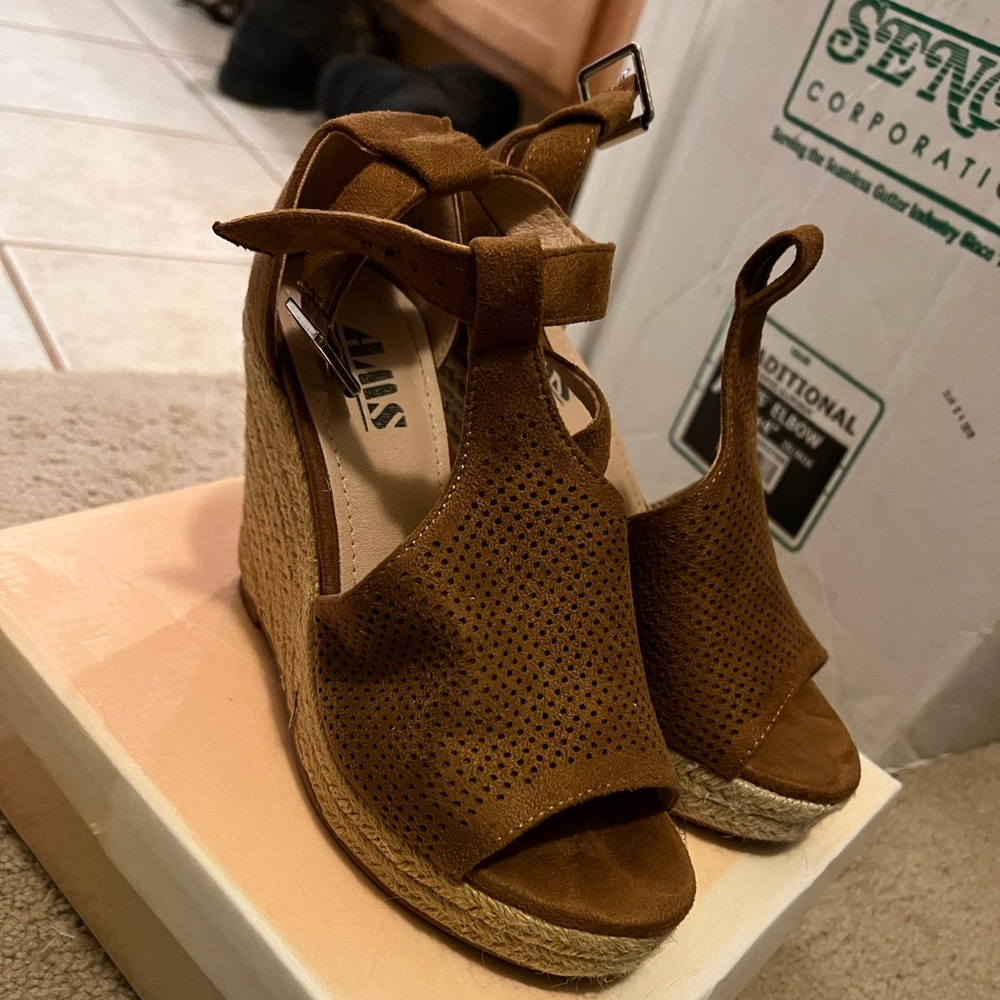 Brown Wedge Sandals